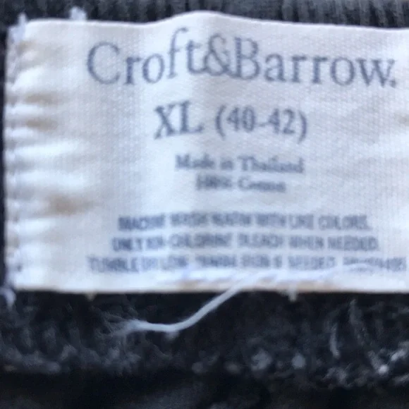 Croft & Barrow men’s black cotton sleep short - Picture 3 of 3